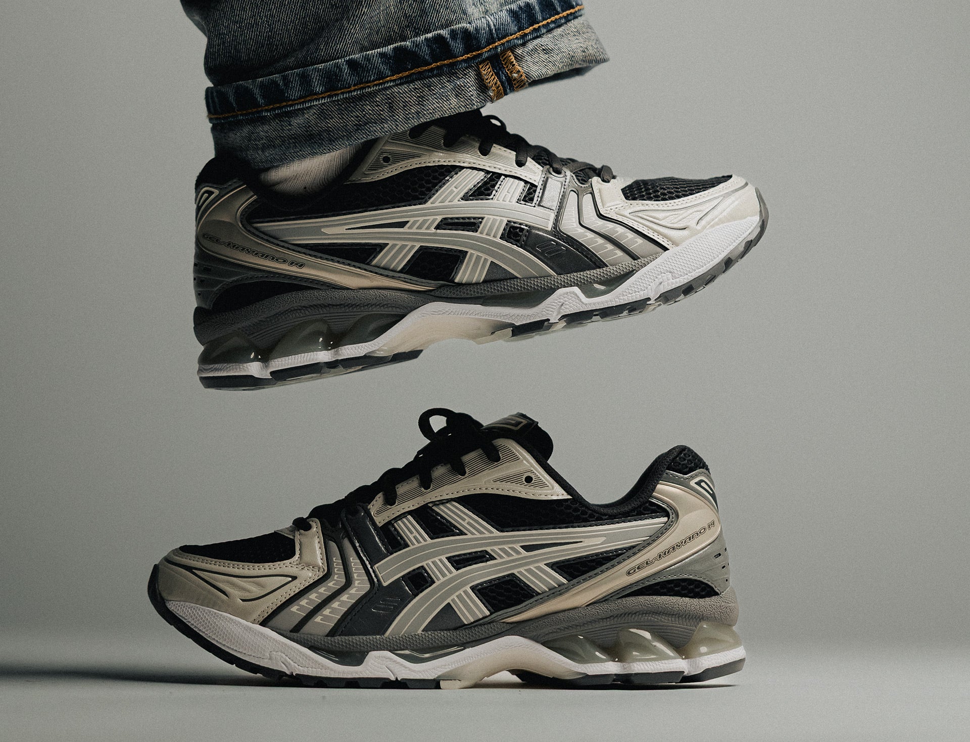 Asics Gel-Kayano 14 obsidian grey cement grey