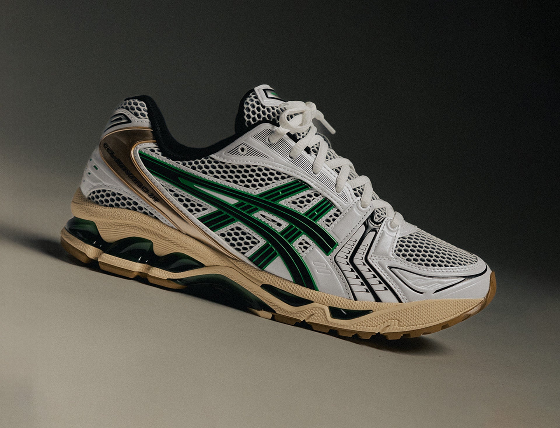 Asics Gel-Kayano 14 white hinoki beige