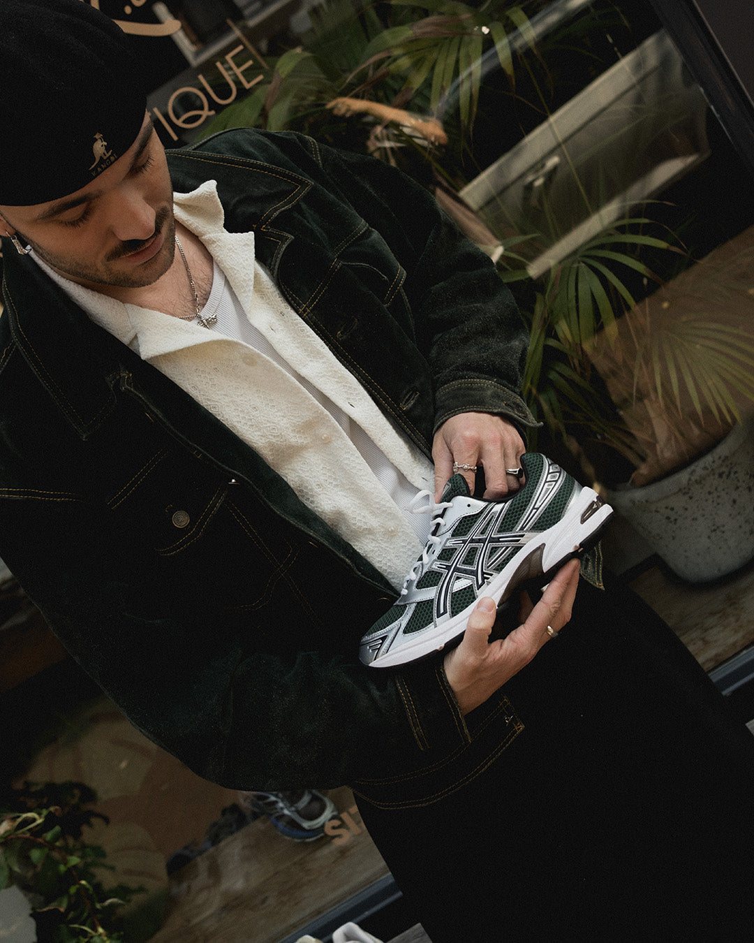 Asics Gel-1130 evergreen black