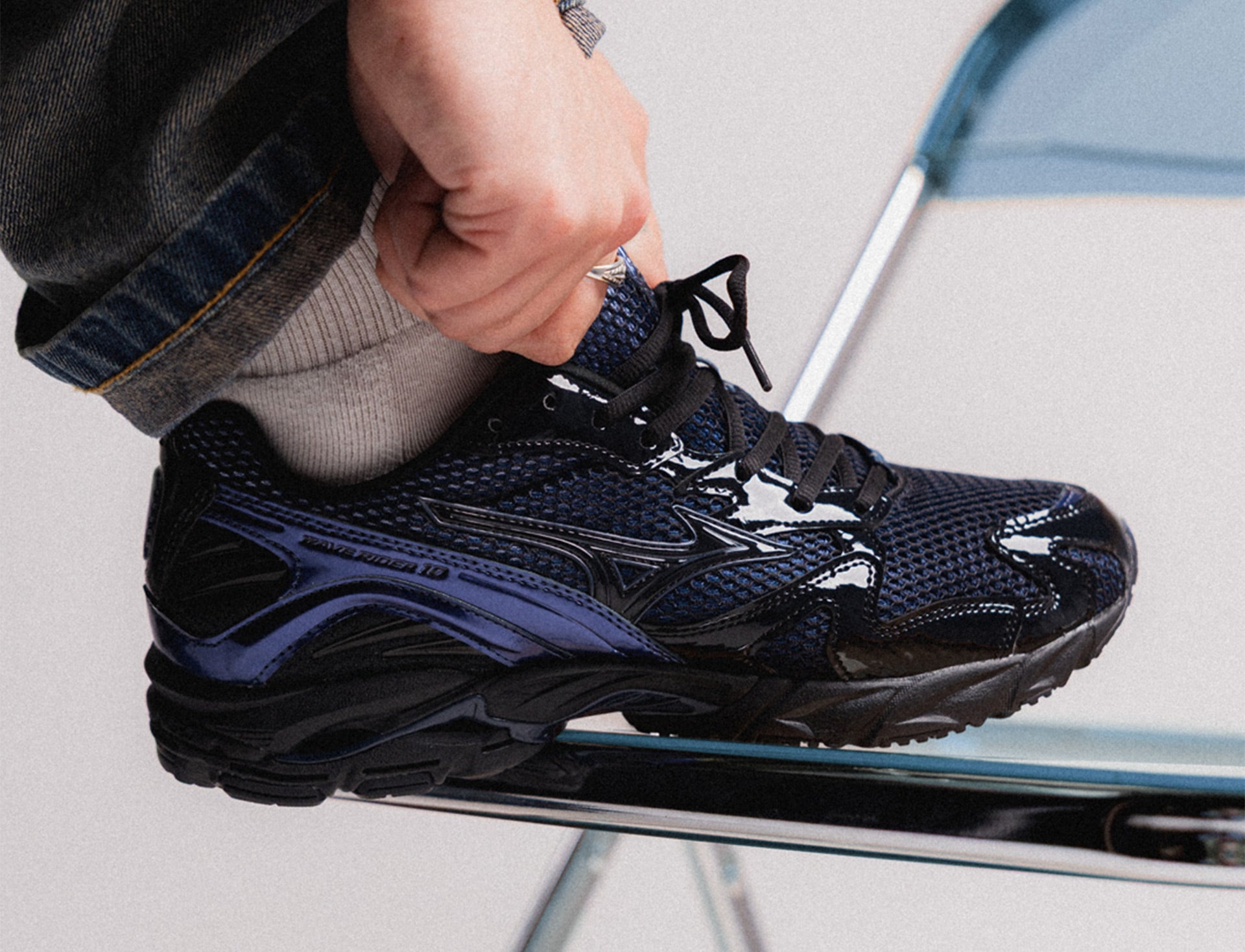 Mizuno Wave Rider 10 X End. estate blue black beauty