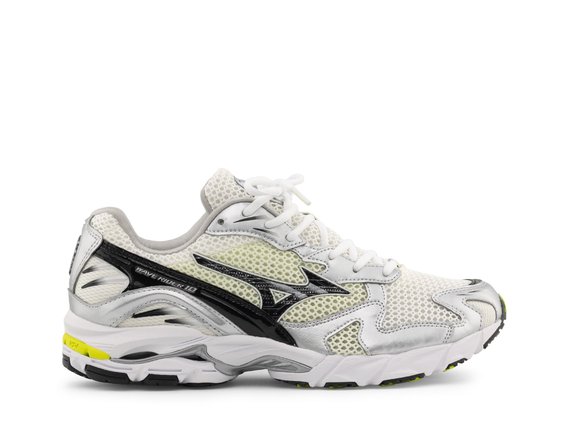 Mizuno Wave Rider 10 snow white black sylvan green