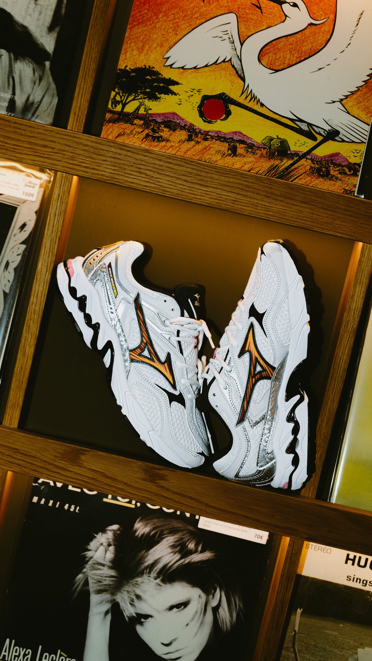 Mizuno Wave MG4 LS white artisan's gold galaxy silver
