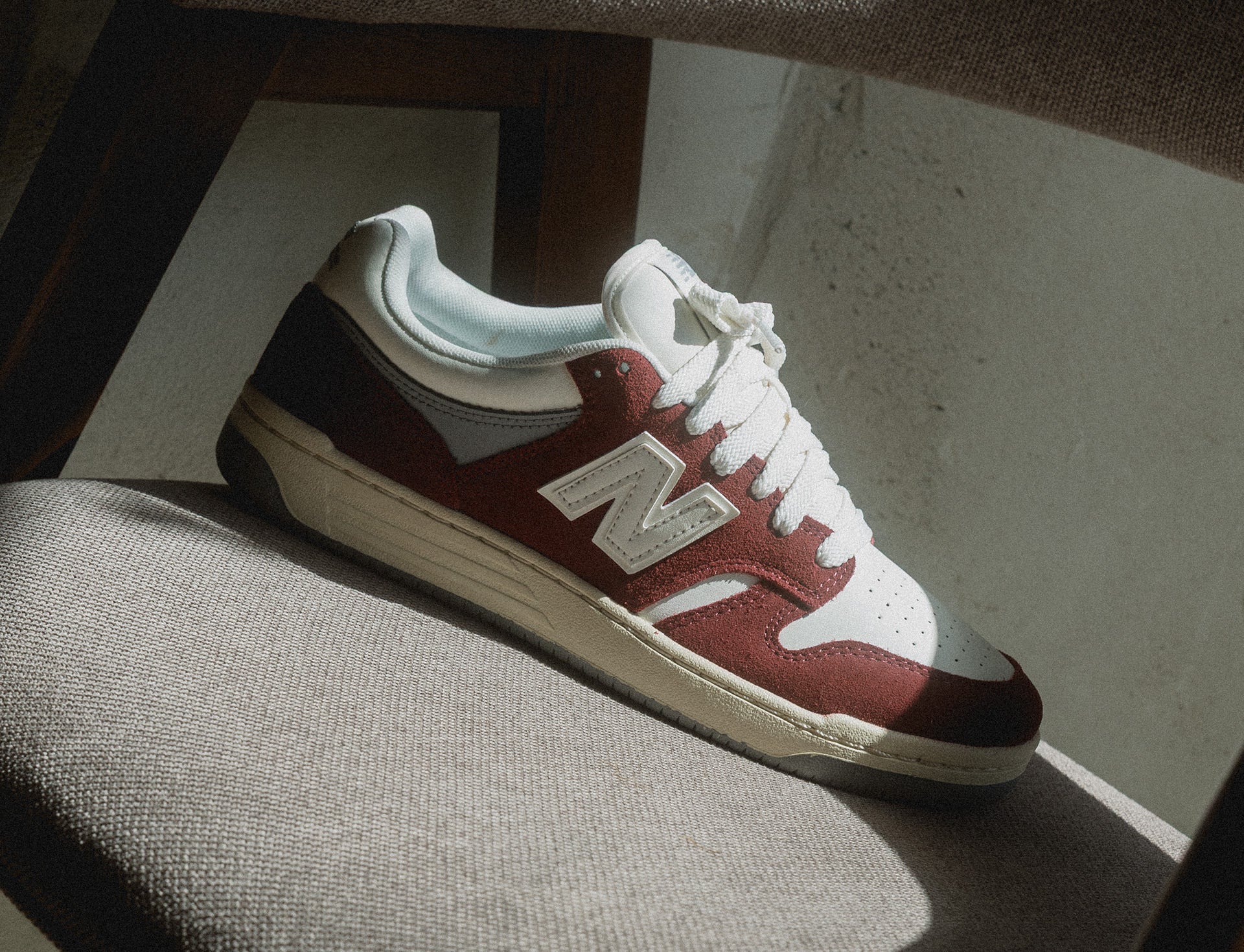 New Balance 480 classic crimson sea salt