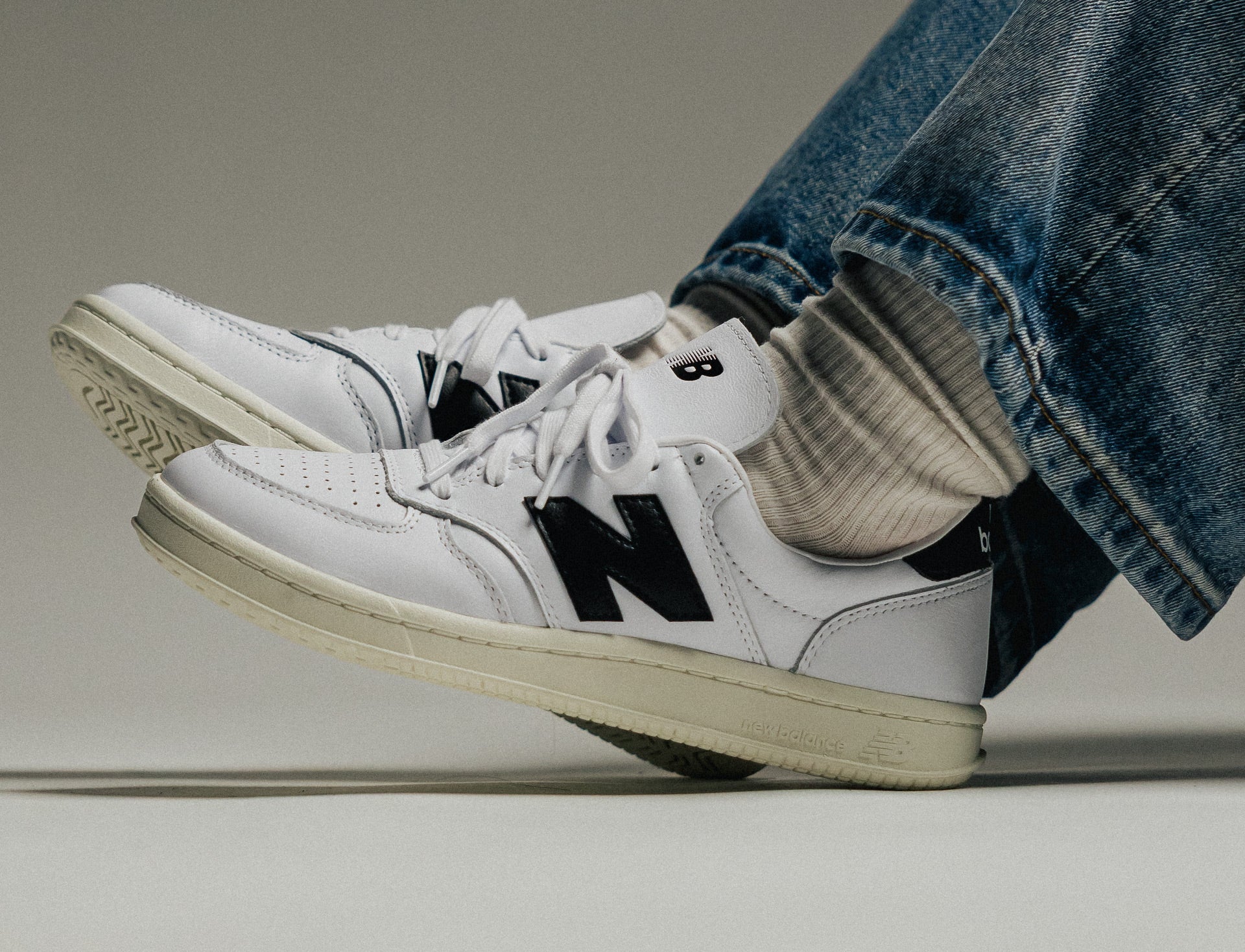 New Balance T500 white black