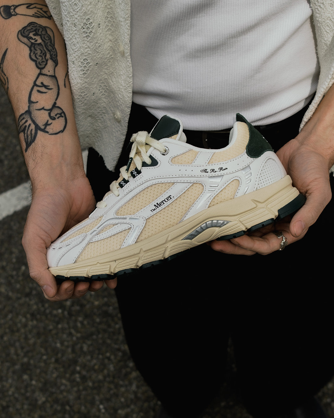 Mercer The Re-Run Vintage Nappa white green