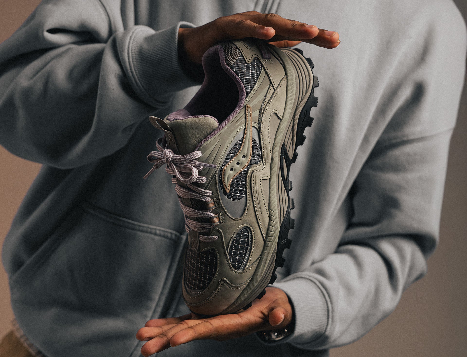 Saucony Grid Aura X grey agave