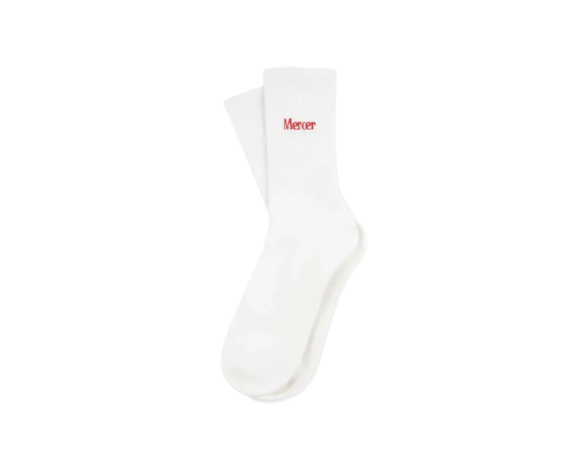 The Mercer Socks white red