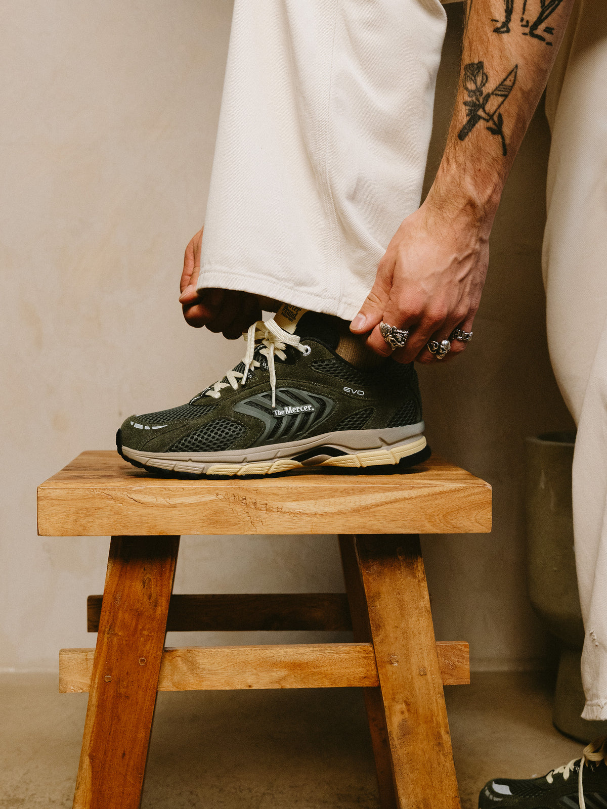Mercer The Re-Run EVO Nubuck army green