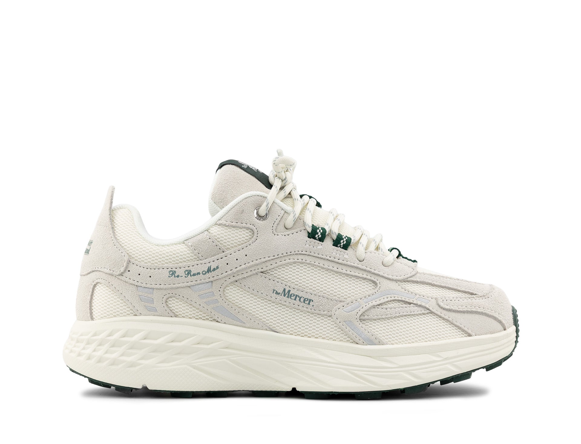 Mercer The Re-Run Max Suede white green