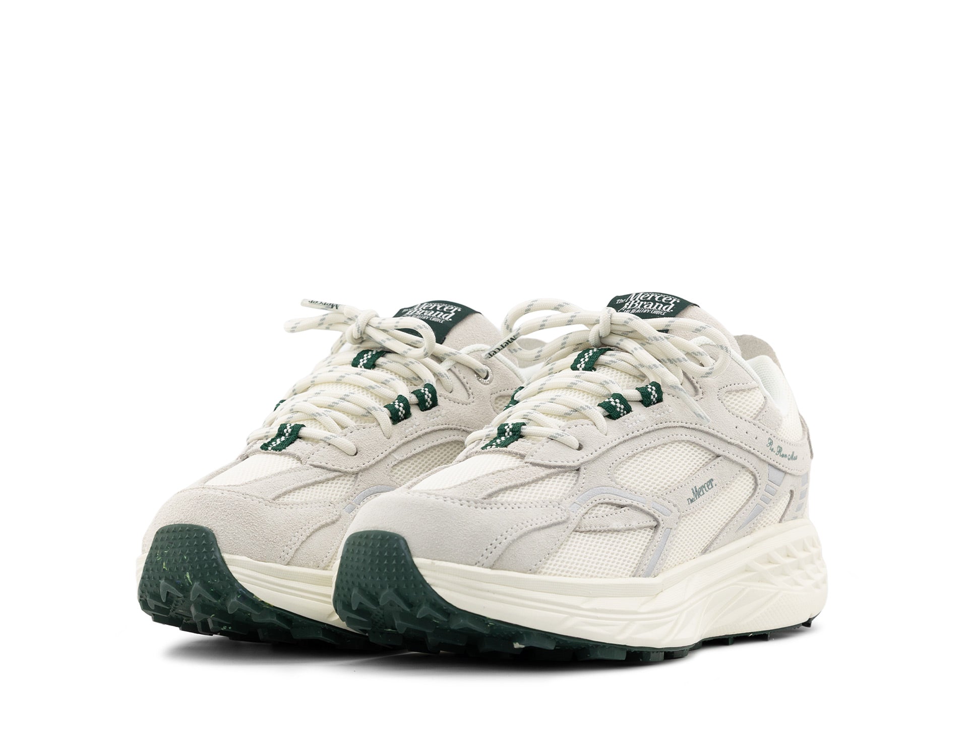 Mercer The Re-Run Max Suede white green