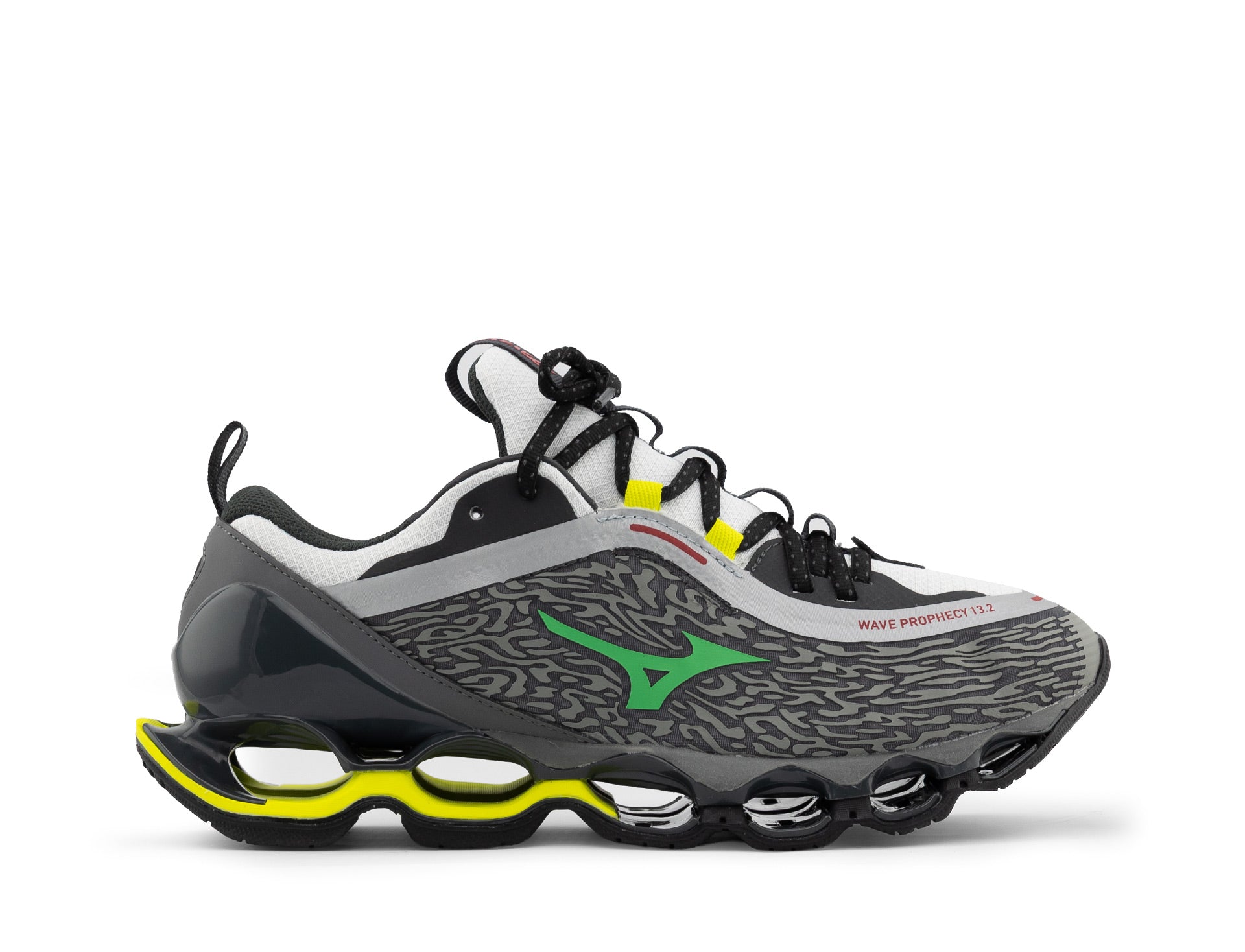 Mizuno Wave prophecy 13.2 quiet shade vibrant green white