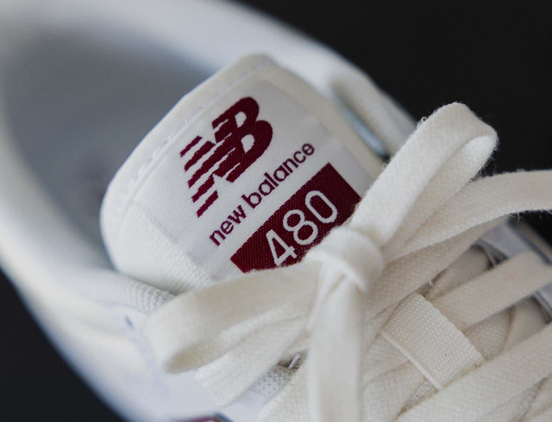 New Balance 480 sea salt  classic crimson