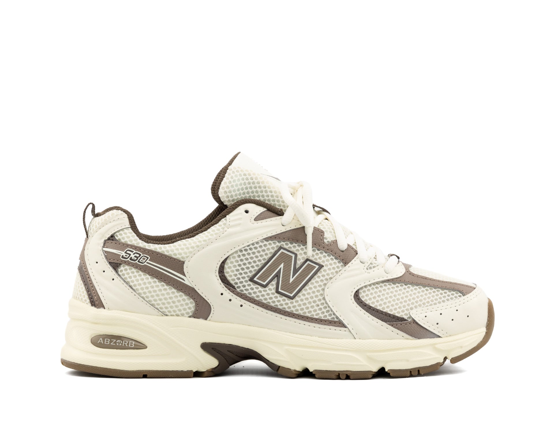 New Balance 530 white calm taupe