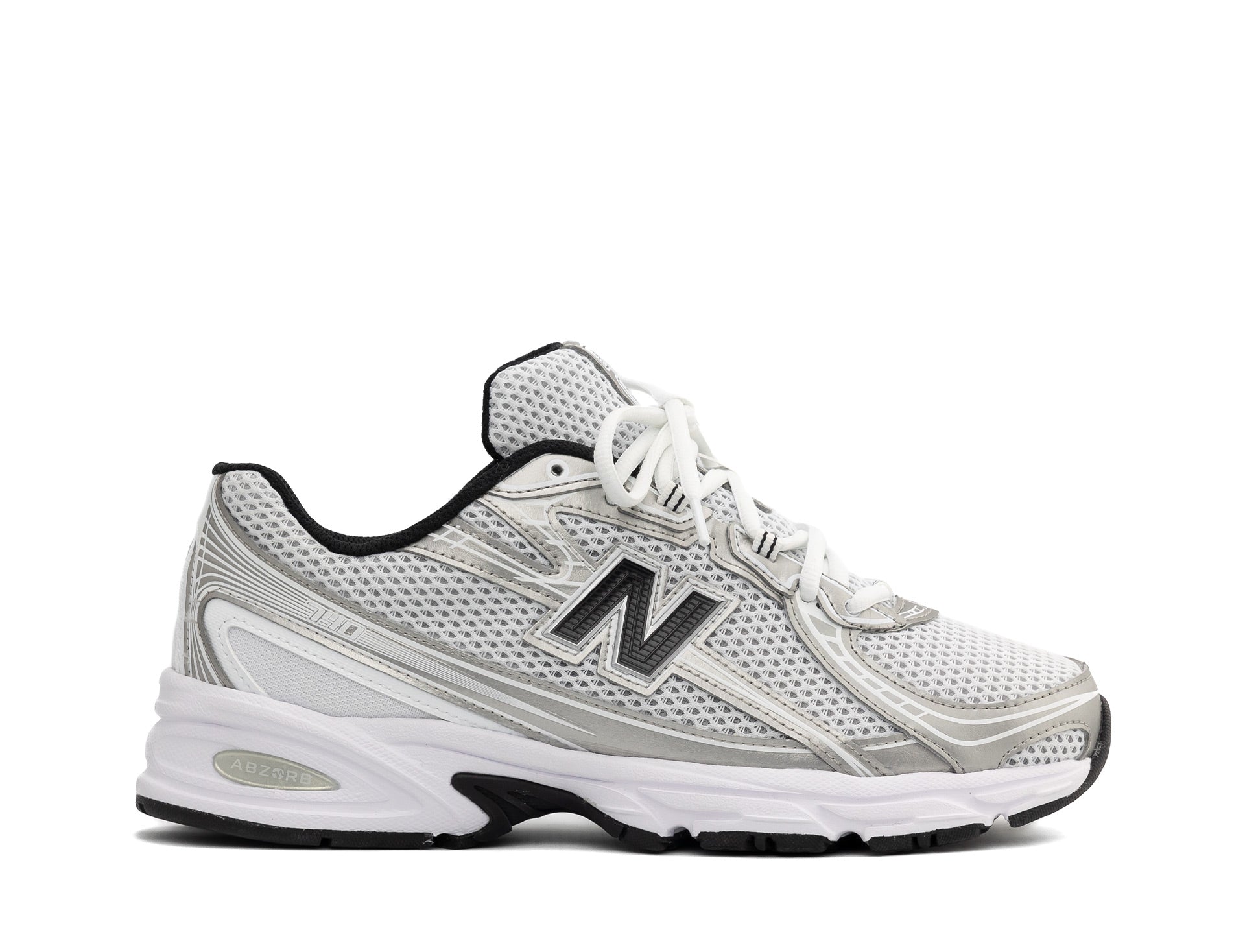 New Balance 740 white silver metallic black