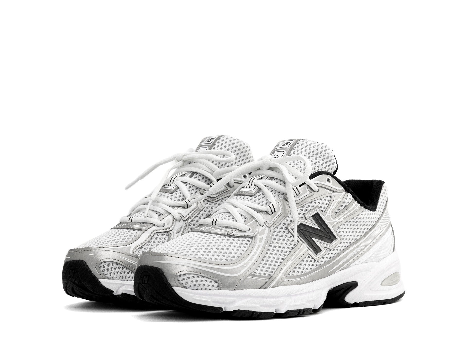 New Balance 740 white silver metallic black