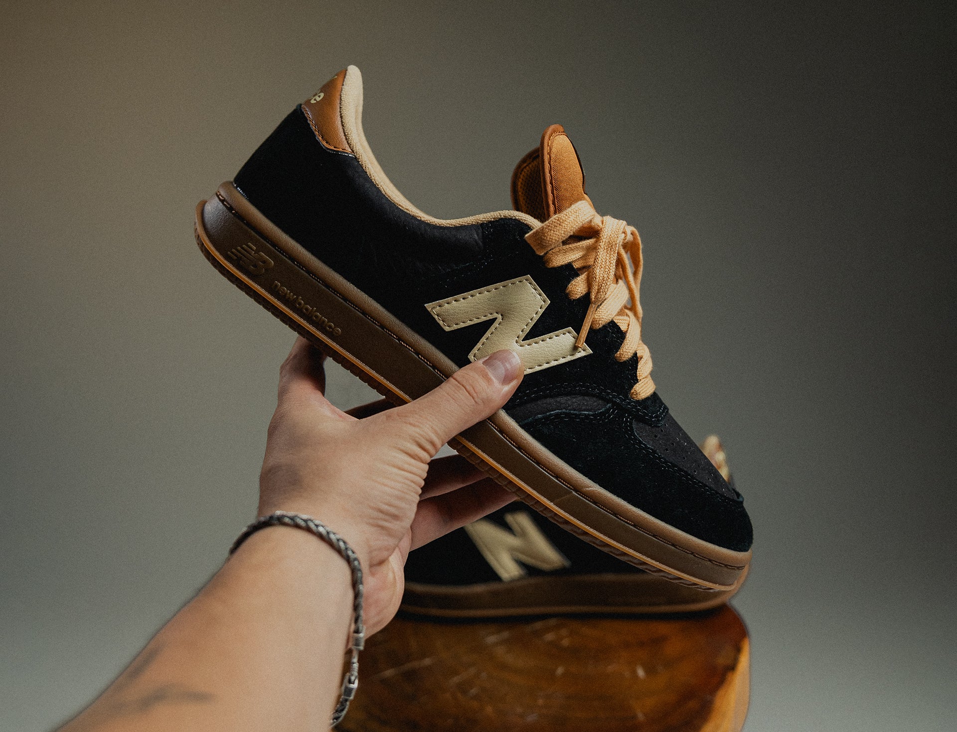 New Balance T500 black ash wood