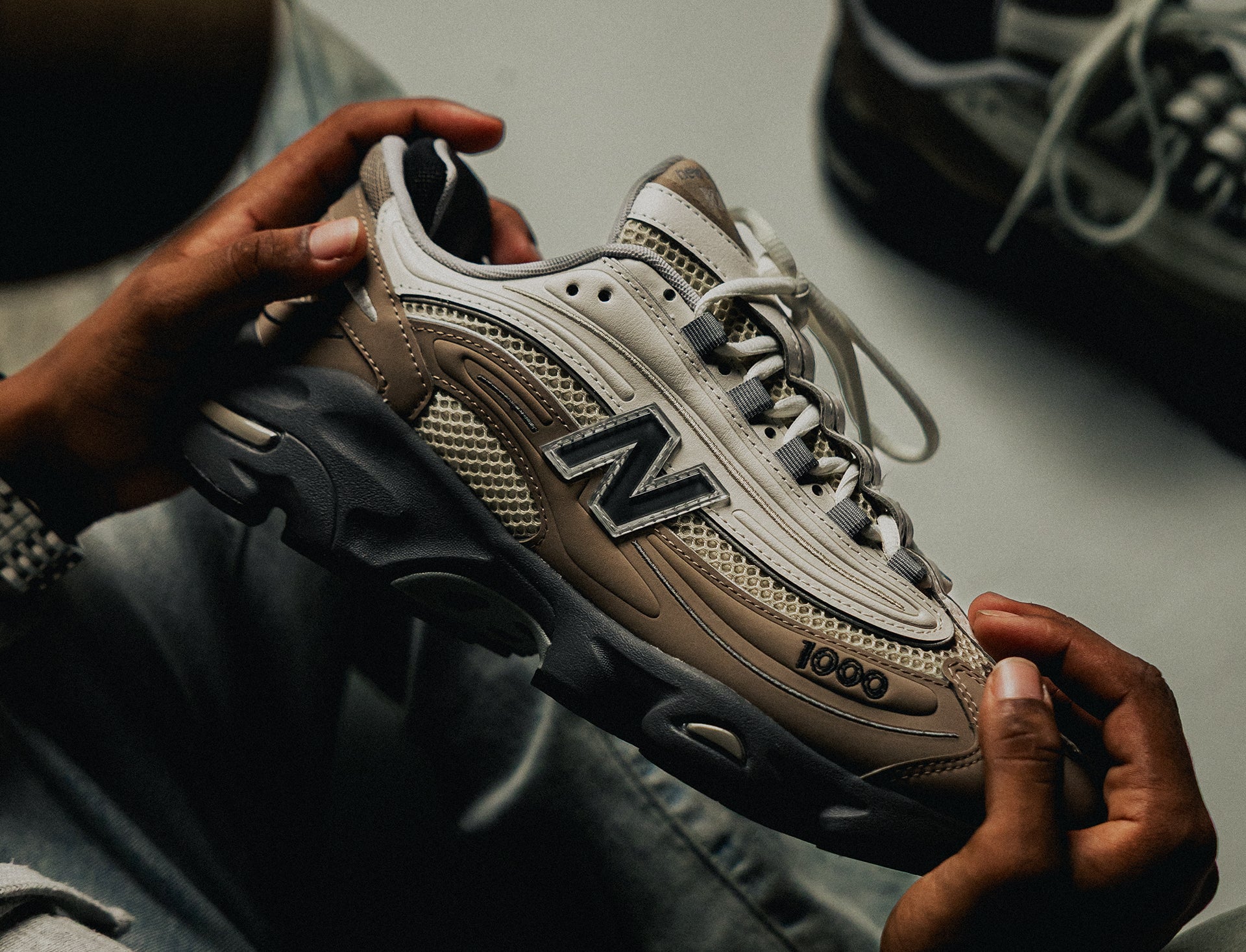 New Balance 1000 mushroom shipyard sea salt