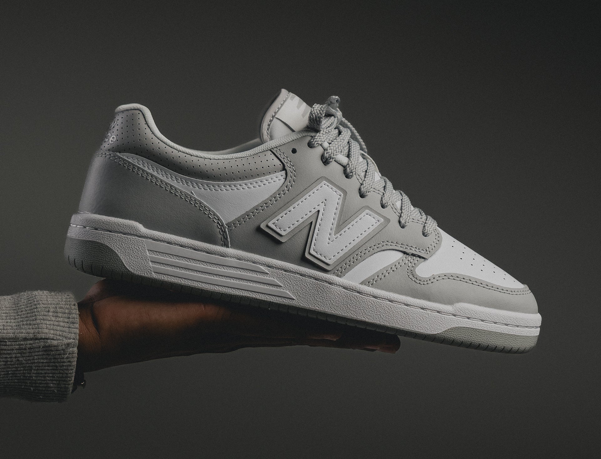 New Balance 480 grey white