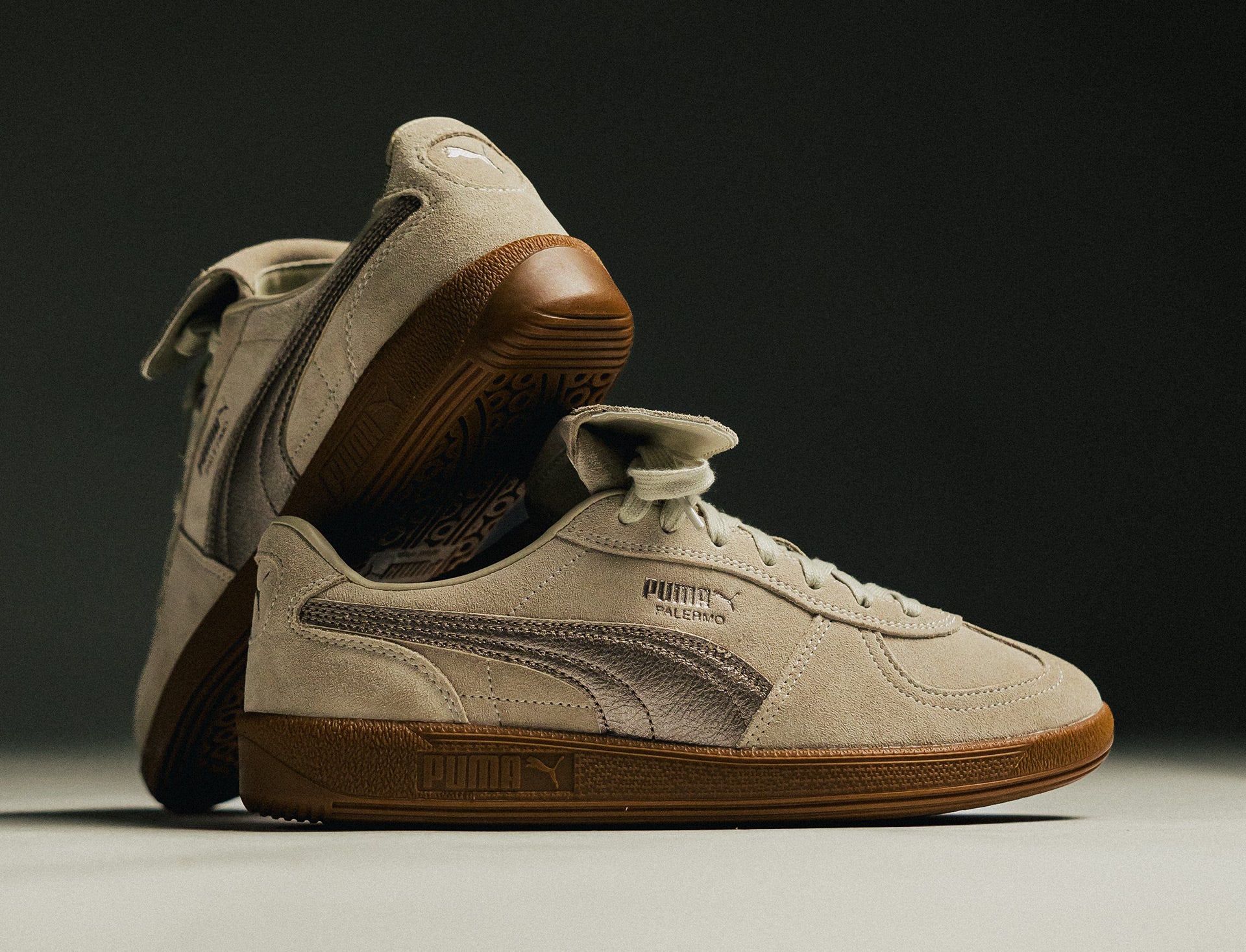 Puma Palermo Premium metallic desert dust gum