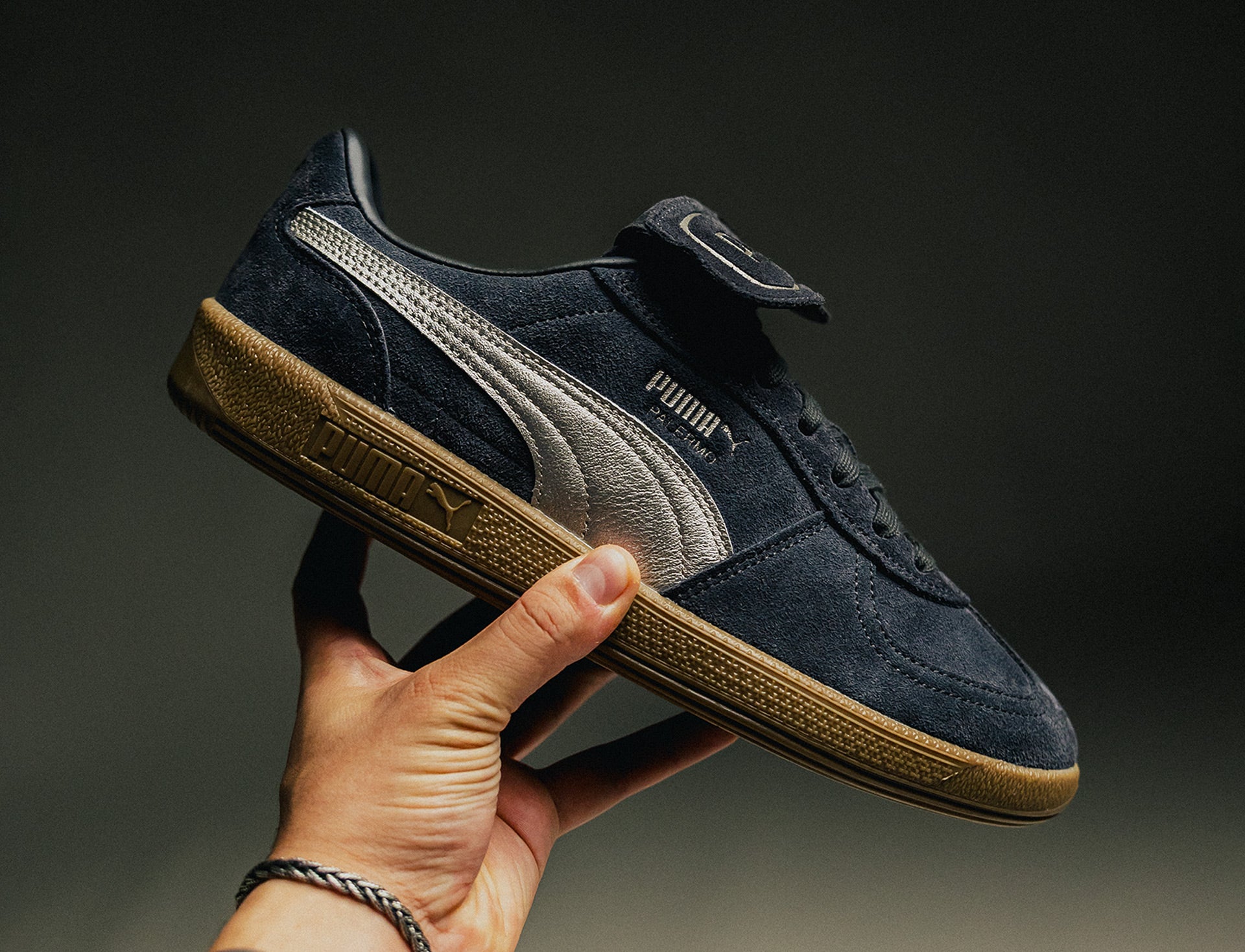 Puma Palermo Premium metallic dusky gray gum