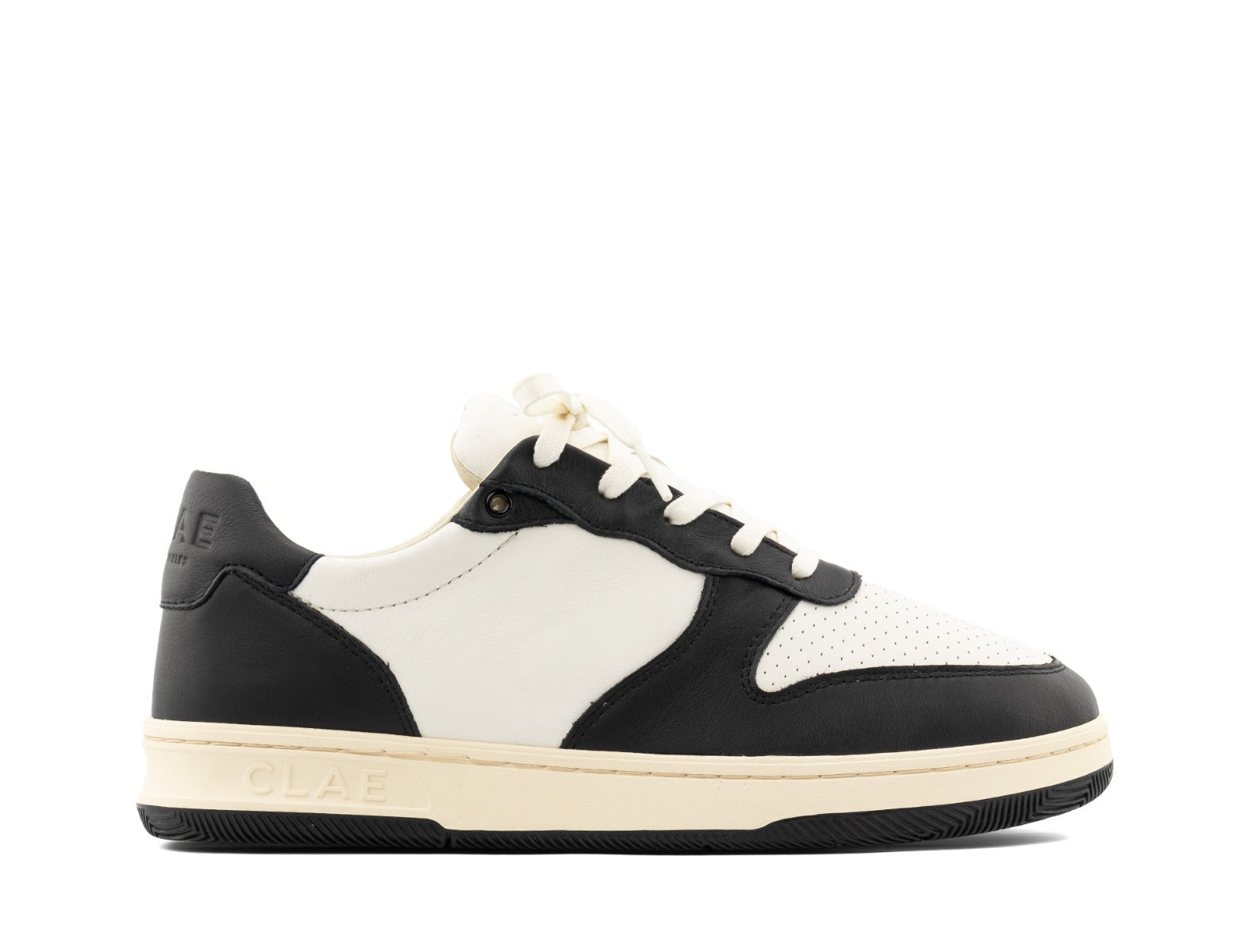 Clae Malone black leather off-white 1