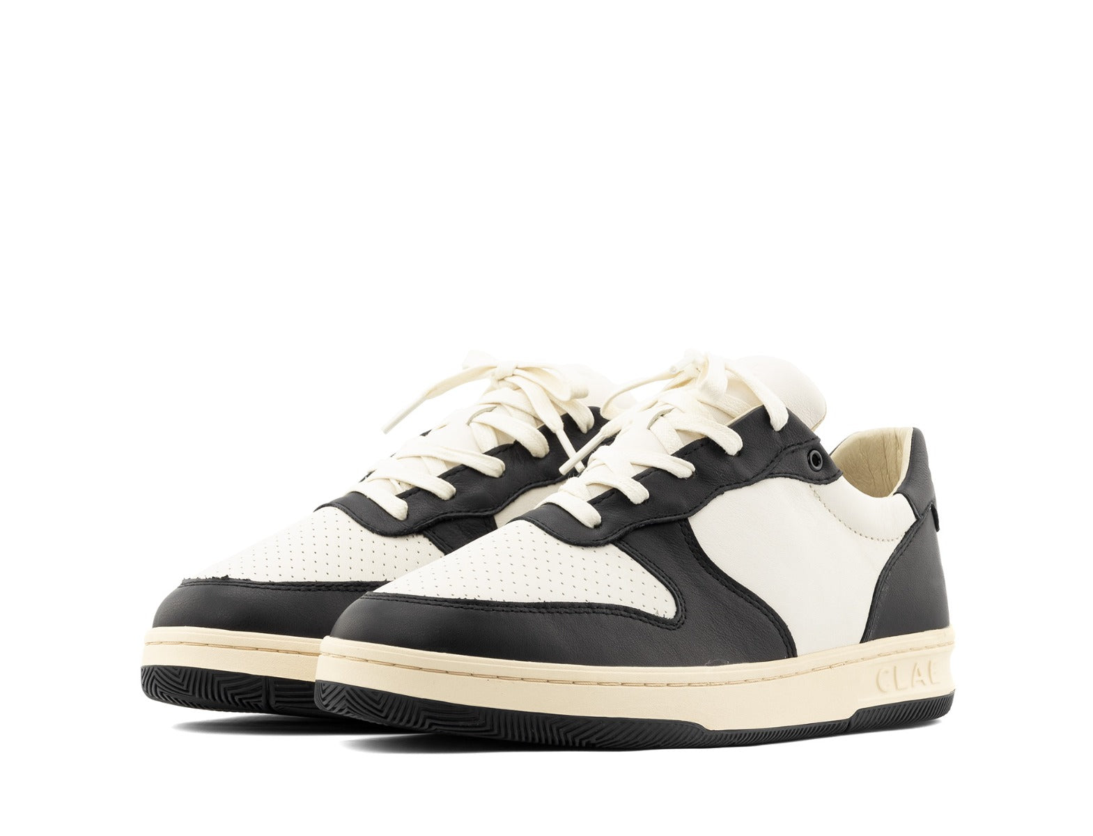 Clae Malone black leather off-white 3