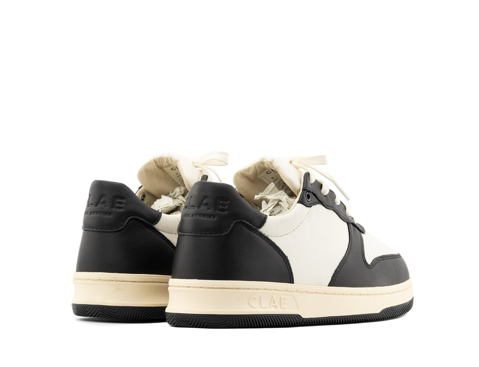 Clae Malone black leather off-white 4