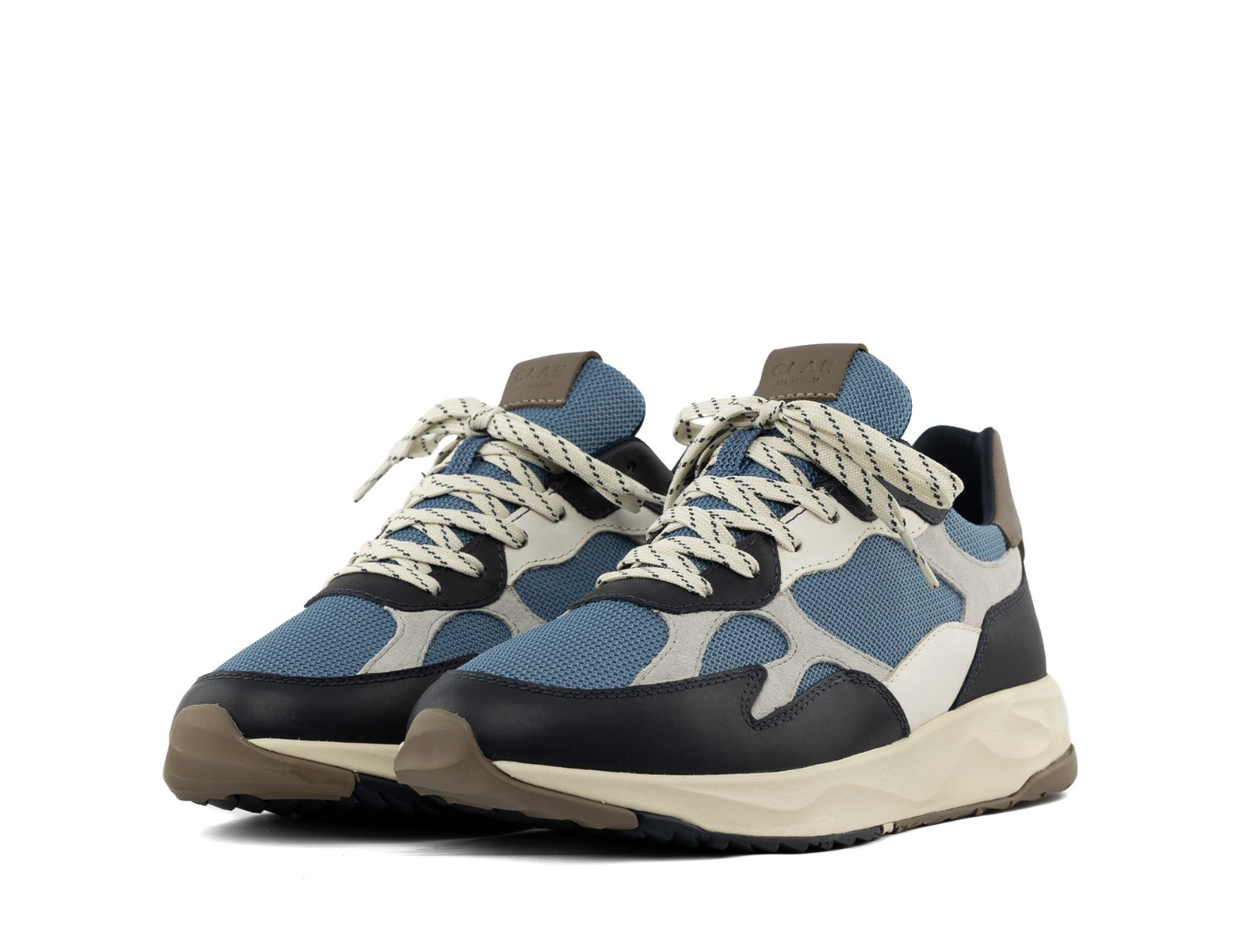 Clae Zuma navy leather fossil 3 