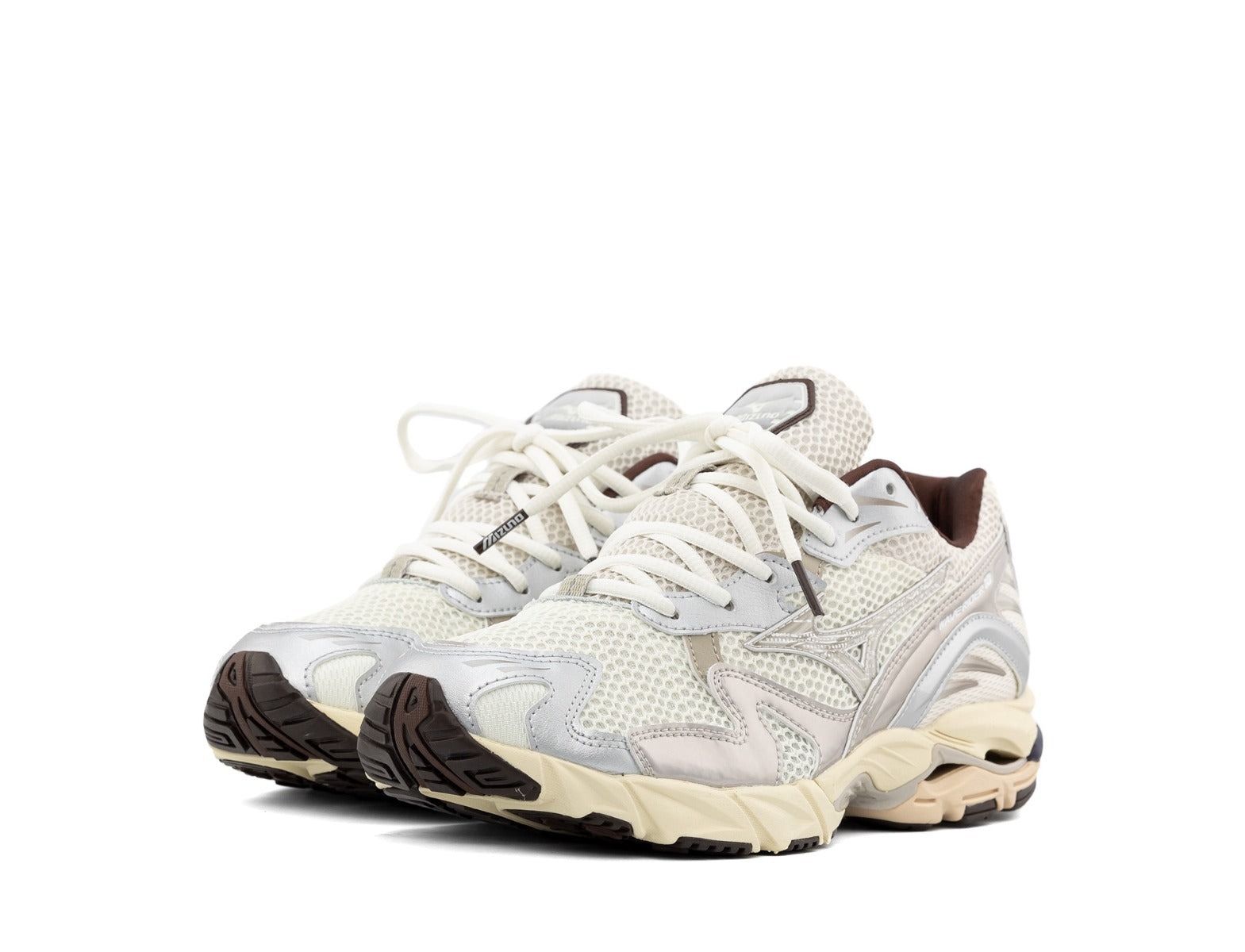 Mizuno Wave Rider 10 snow white silver cloud chicory coffee 3