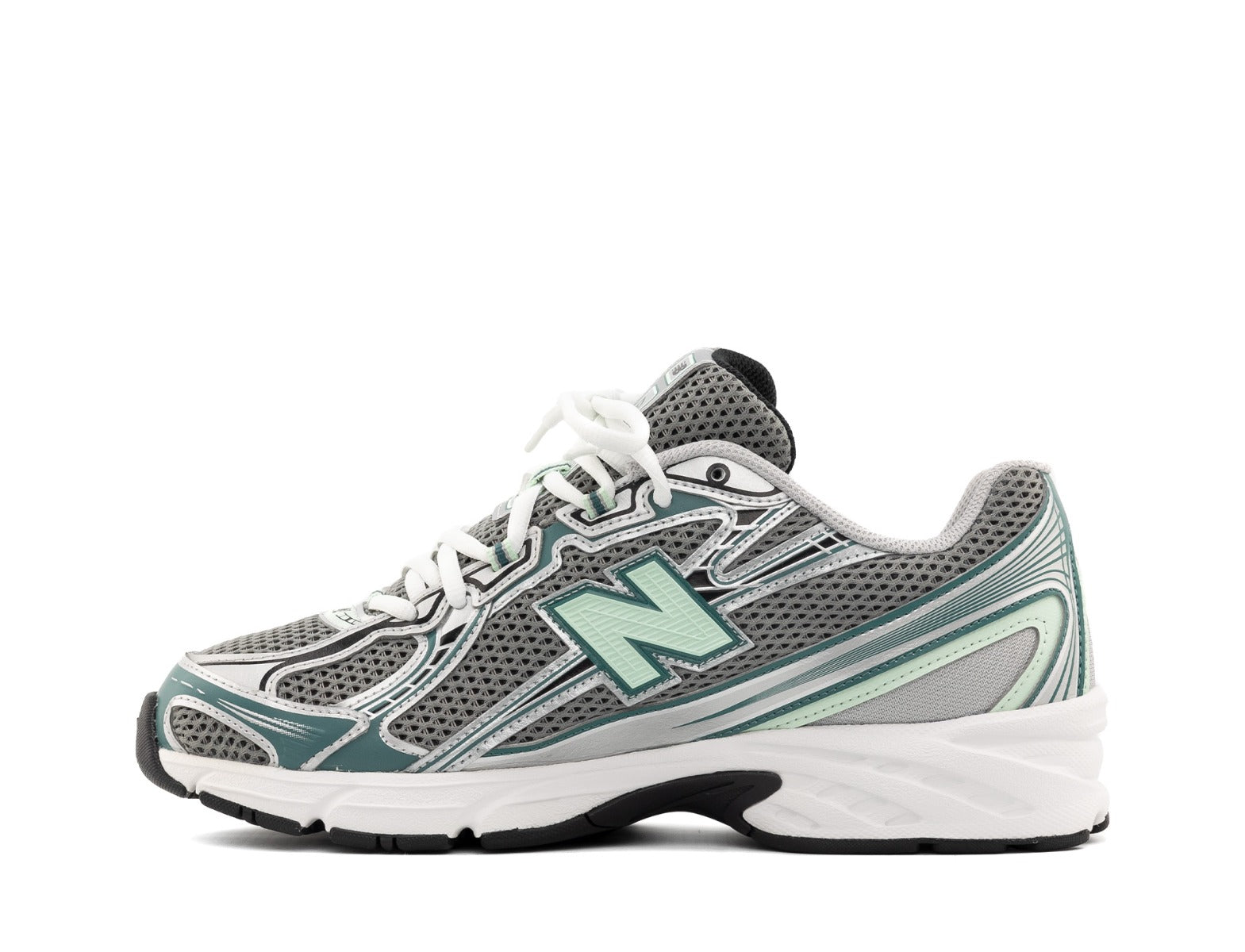 New Balance 740 silver metallic new spruce clay ash rain cloud