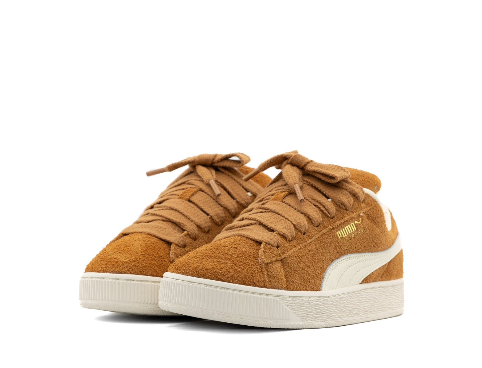 Puma Suede XL Hairy caramel latte frosted ivory 3